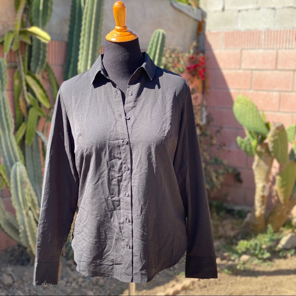 Long Black Button Down - image 1